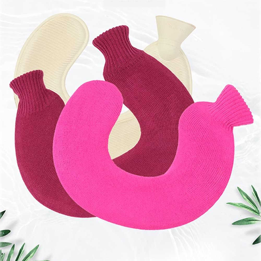 BcofoA Neck hot Water Bottle, a hot Water Bottle Used to Relieve Neck Pain, a Cordless Heating Neck Brace That relieves Stiffness, with a Plush Cover That can be Washed. (Color : Gray)