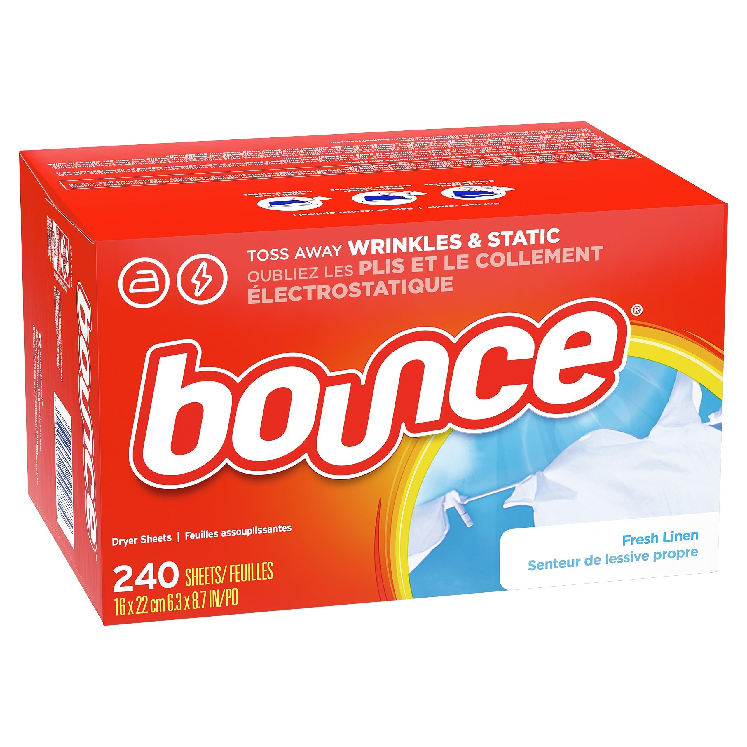 Bounce Outdoor Fresh Dryer Sheets And Fabric Softener 240 Count