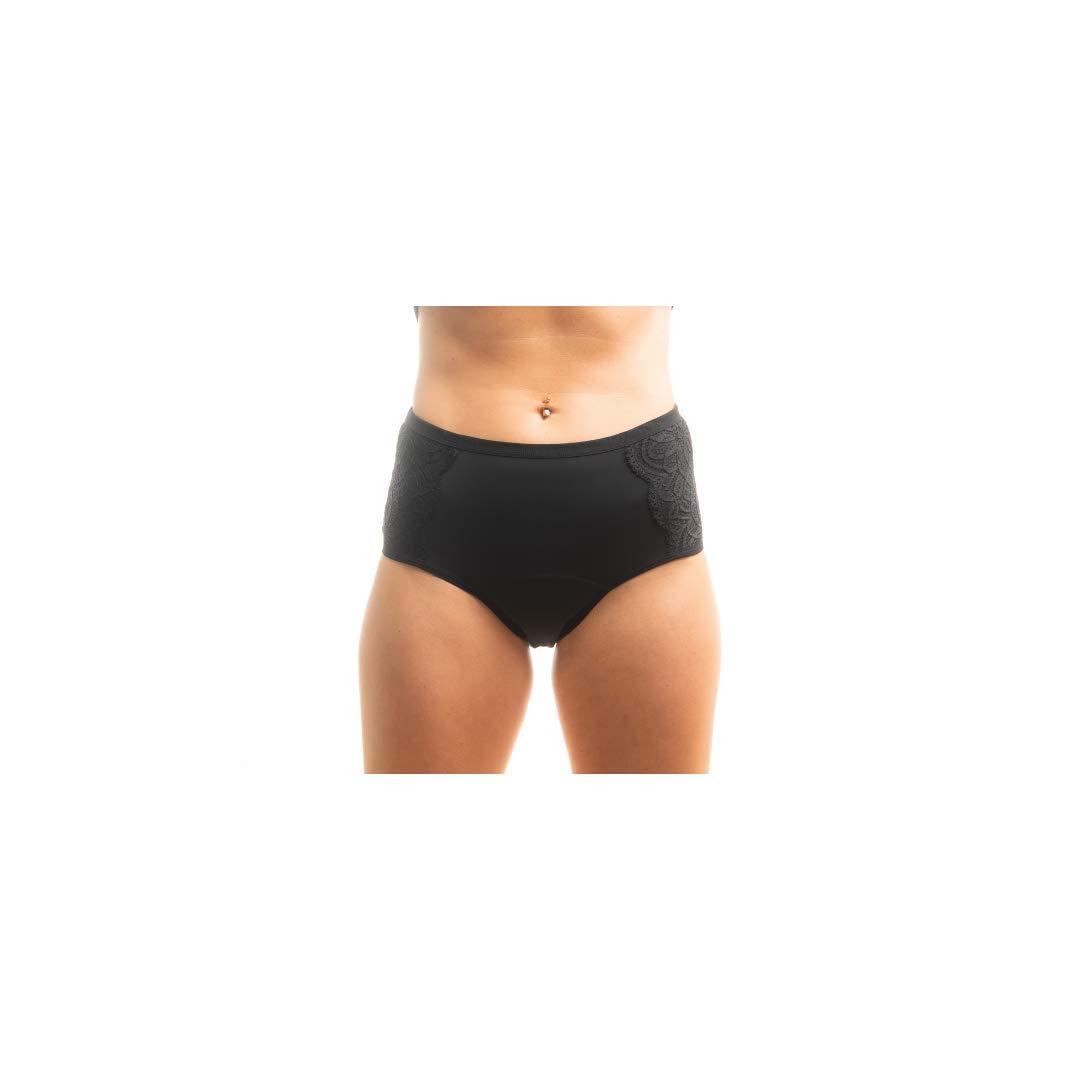 BP3 Underwear BP3 Underwear Washable Absorbent High Waist Knickers for Incontinence & Periods (Black, 3XL)