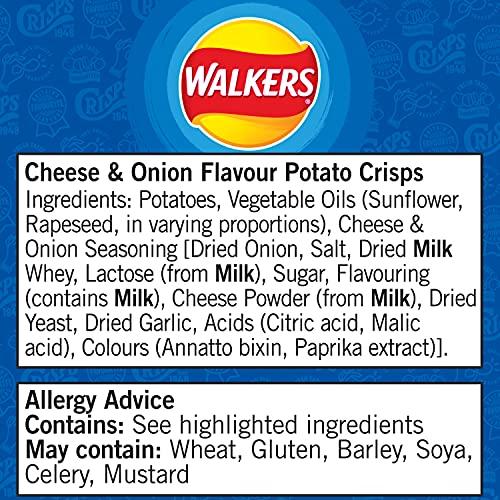 Walkers Walkers Cheese and Onion, 32.5 g (Pack of 48)