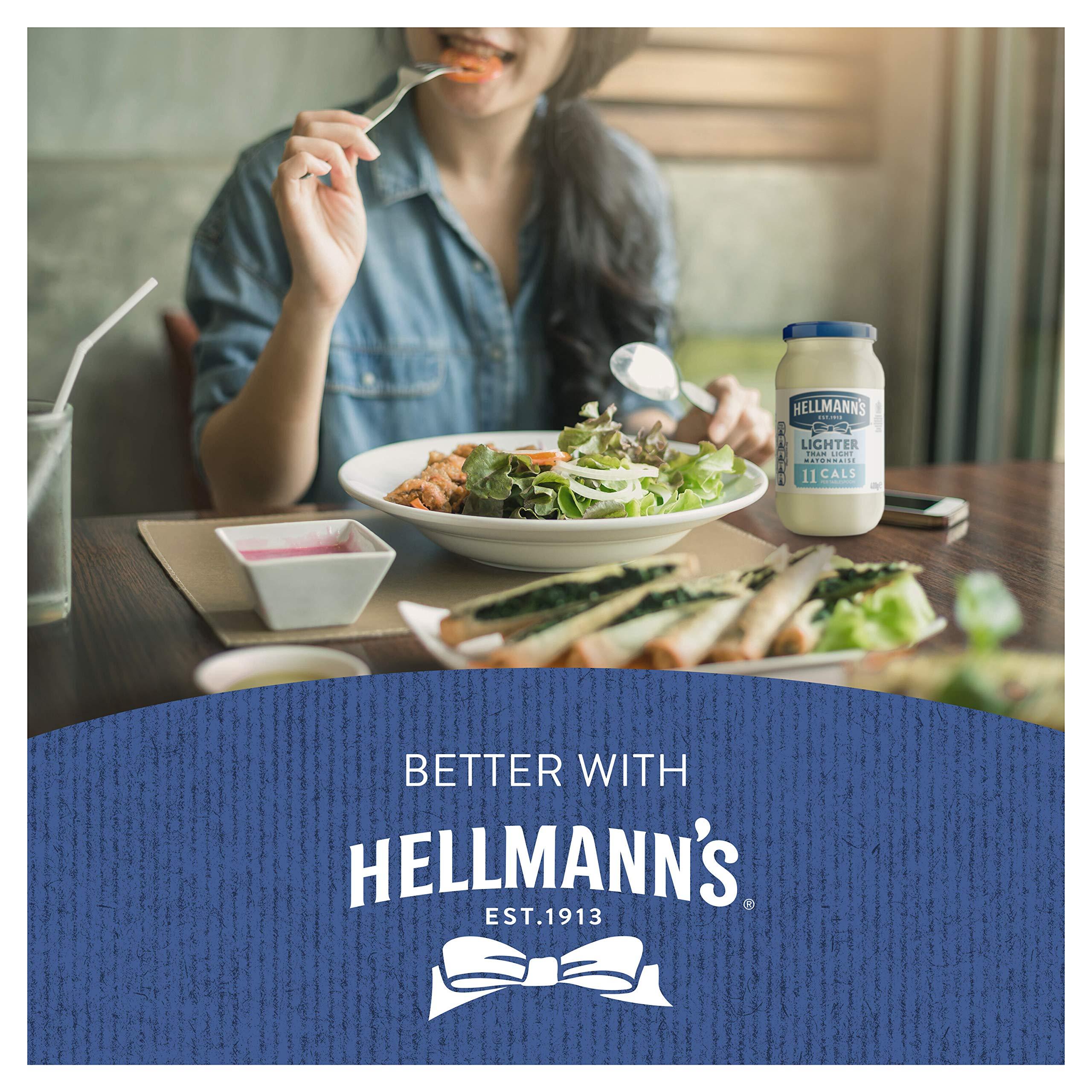 Hellmann's Hellmann\'s Lighter Than Light Mayonnaise same great taste light mayo for sandwiches, wraps and salads 400 g