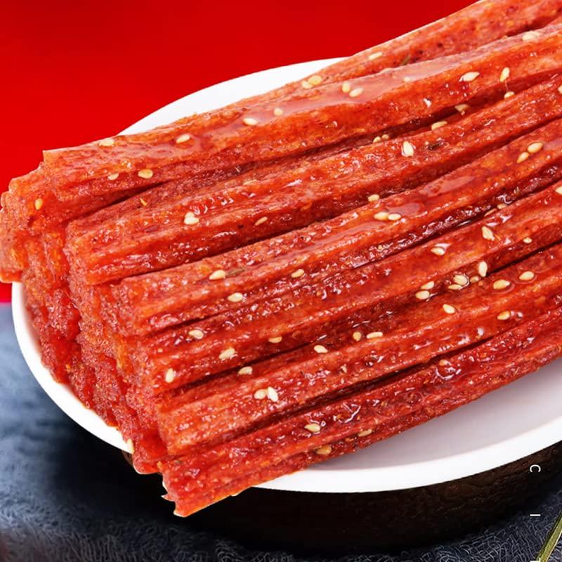 wasailuo Spicy Strips Chinese Snack, Spicy Noodle Latiao Snacks 115g/bag, Instant Snacks, Traditional Gluten Lataio Spicy Strips, Spicy Sticks, Handmade Spicy Noodles (Spicy Silk,3 Bag)