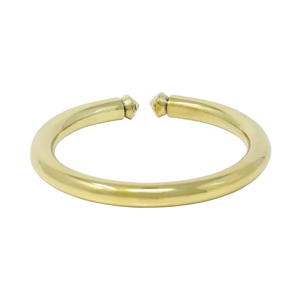 CHAKRADHARI CHAKRADHARI PURE BRASS KADA FOR MENS with Ayurvedic Energies, Brass, no gemstone