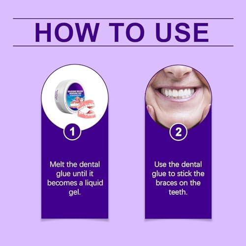 Qklovni Silicone Reline Denture Set, Silicone Denture Set, Silicone Denture Kit, Soft Silicone Denture Reline Kit, Silicone Reline for Perfect fit Dentures (1pcs)