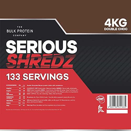 The Bulk Protein Company Serious Shredz 4kg Diet Whey Protein Powder Contains L-Carnitine L-Tartrate and Green Tea extract Supports Lean Muscle Growth, 133 Servings The Bulk Protein Company (Double Chocolate)