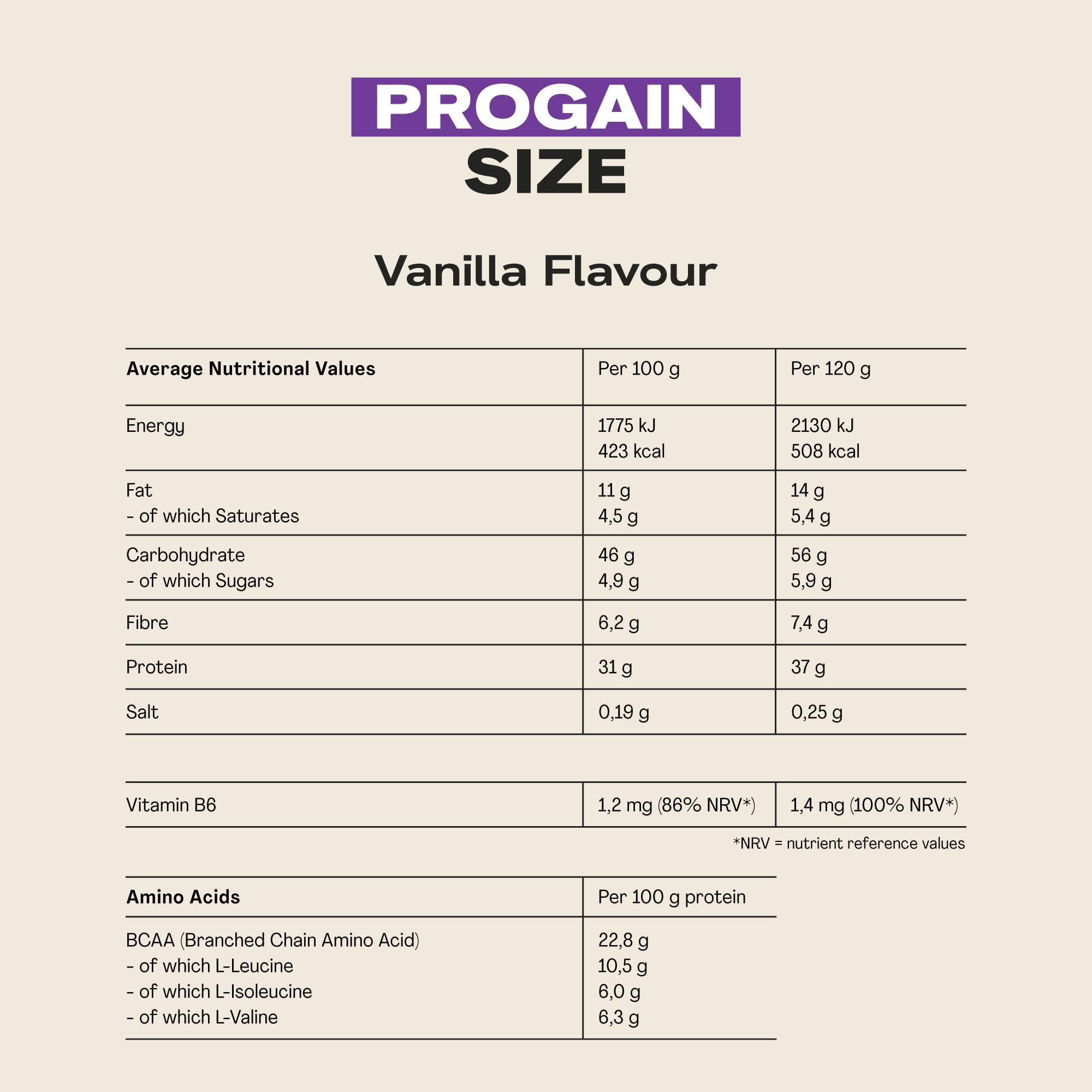MaxiNutrition MaxiNutrition Progain - Vanilla - Whey Protein Powder Sports Supplement Shake for Size & Mass - 1.2kg - 10 Servings