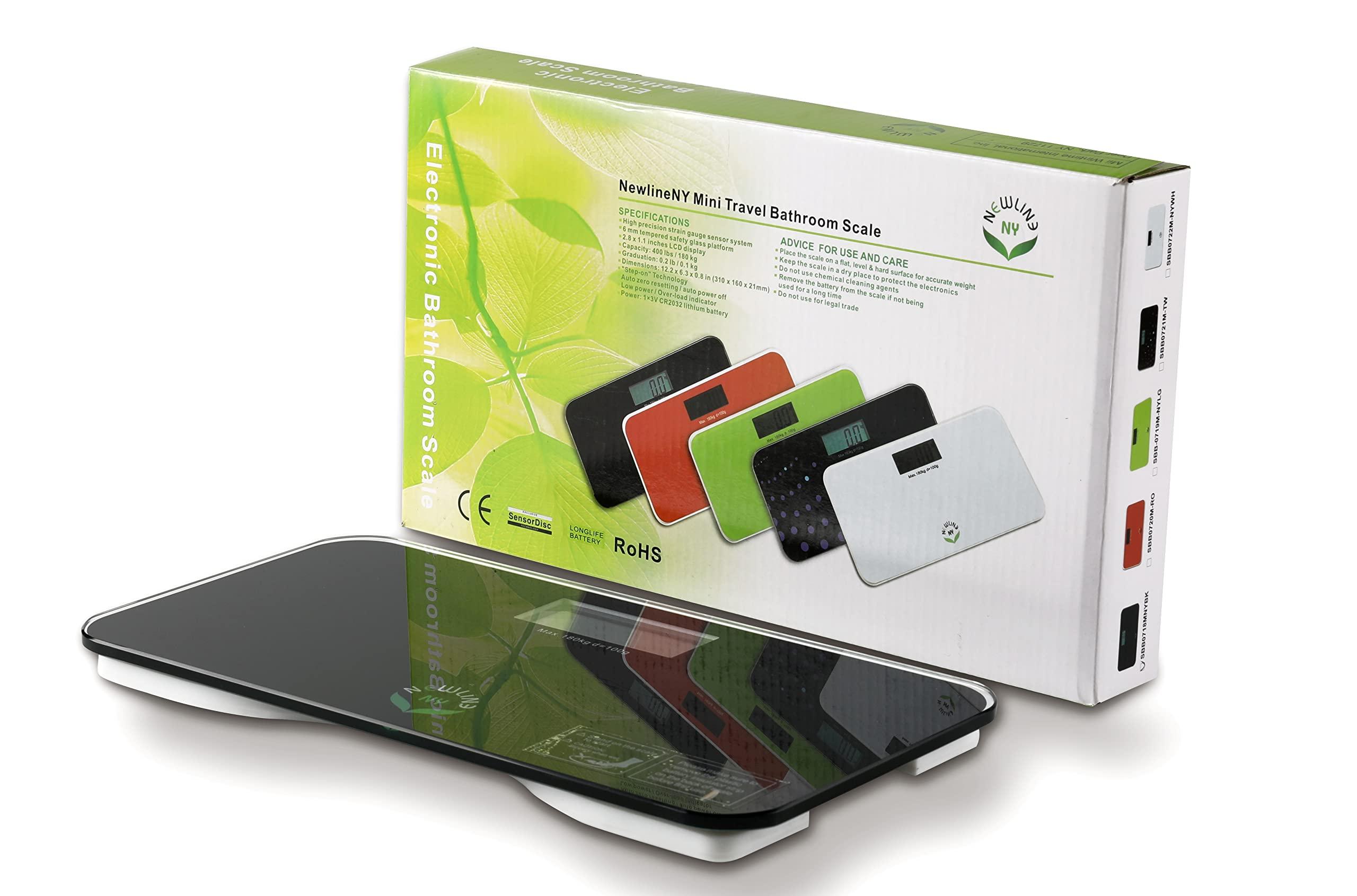 Newline NY NewlineNY Lightest Step On Super Mini Travel Bathroom Scale, SBB0638SM-GN Green