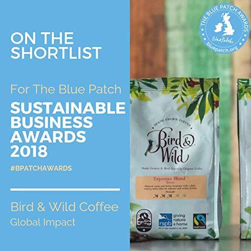Bird & Wild Fairtrade Organic Decaf Coffee Beans 1kg - Swiss Water Decaffeinated Process - All Coffee Machines - Bird & Wild Coffee - Donation to RSPB - Strength 3 - Medium Roast - 100% Arabica
