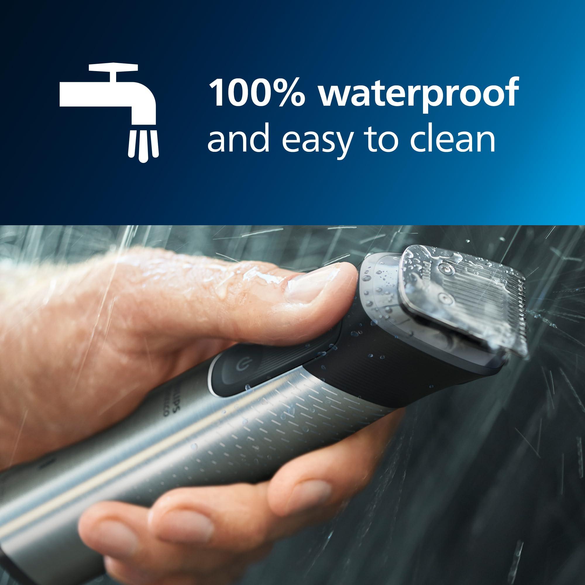 Norelco Philips Norelco Multigroom 9000 Series, All-in-One Trimmer, Beard Trimmer and Hair Clipper, 25-Piece/27-Length Men's Grooming Kit for Beard, Face, Nose, Ear and Body, Travel Kit, MG9522/50