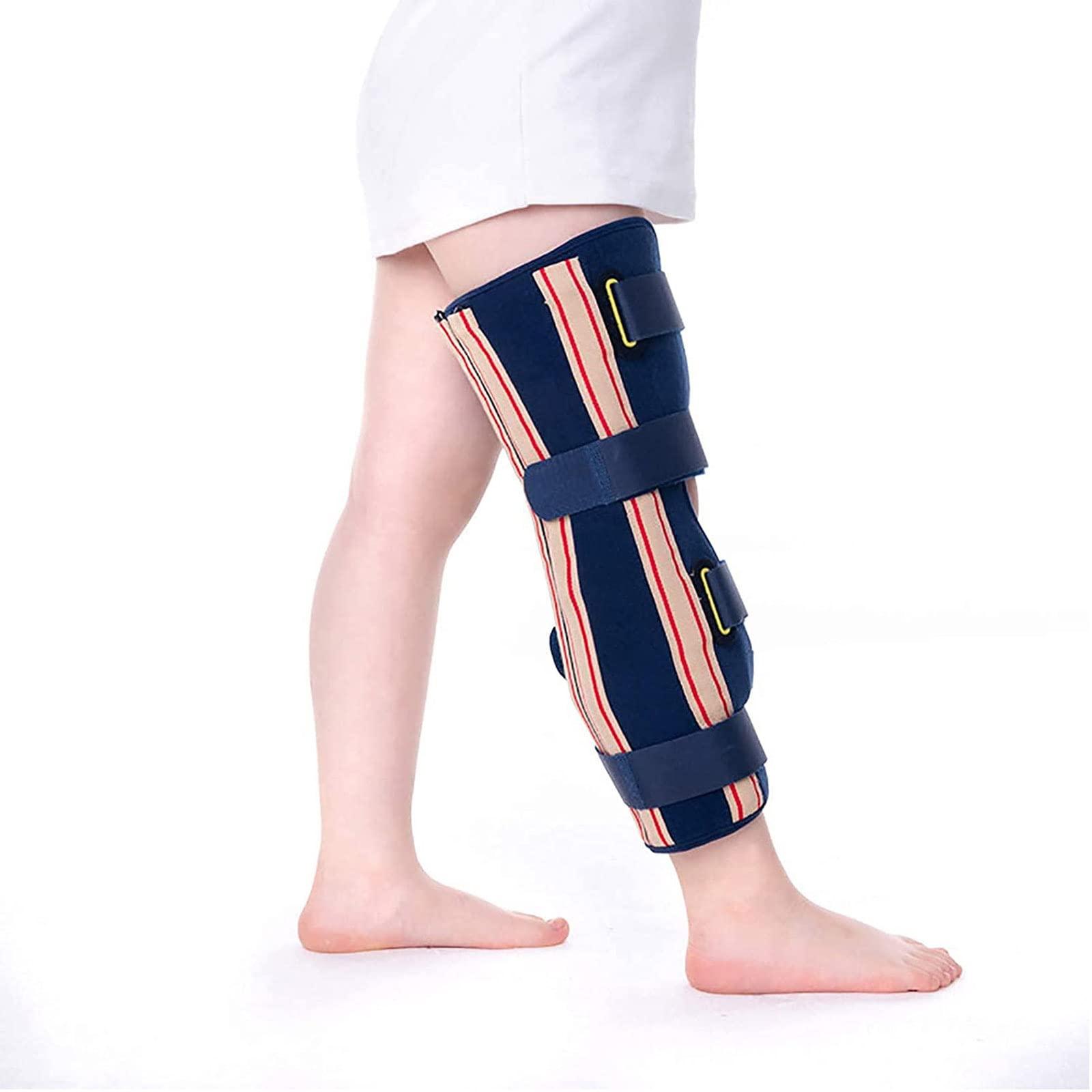 Generic Knee brace for kids, Kids Knee Immobilizer Pediatric Leg Immobilizer, Children\'s Knee Joint Knee Fixation Belt, Adjustable Knee Immobilizer Brace Support for Post OP Injury Osteoarthritis(M)