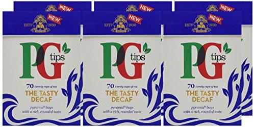 PG Tips PG Tips, The Tasty Decaf, Decaffeinated Tea Bags, Bulk Pack of 6 (Total 420 Tea Bags)