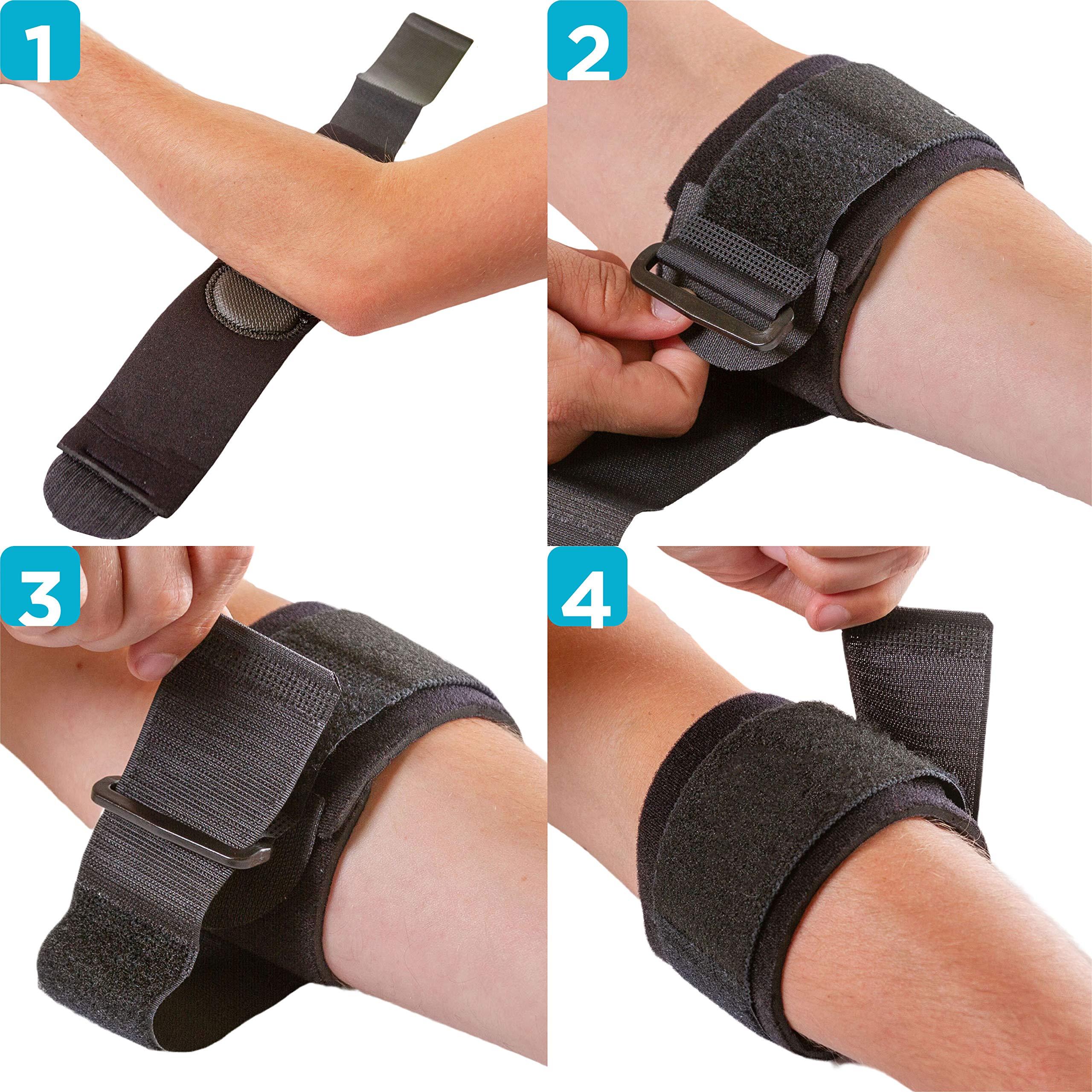 BraceAbility BraceAbility Counterforce Brace - Tendonitis Strap Support Band for Tennis & Golfers Elbow Pain