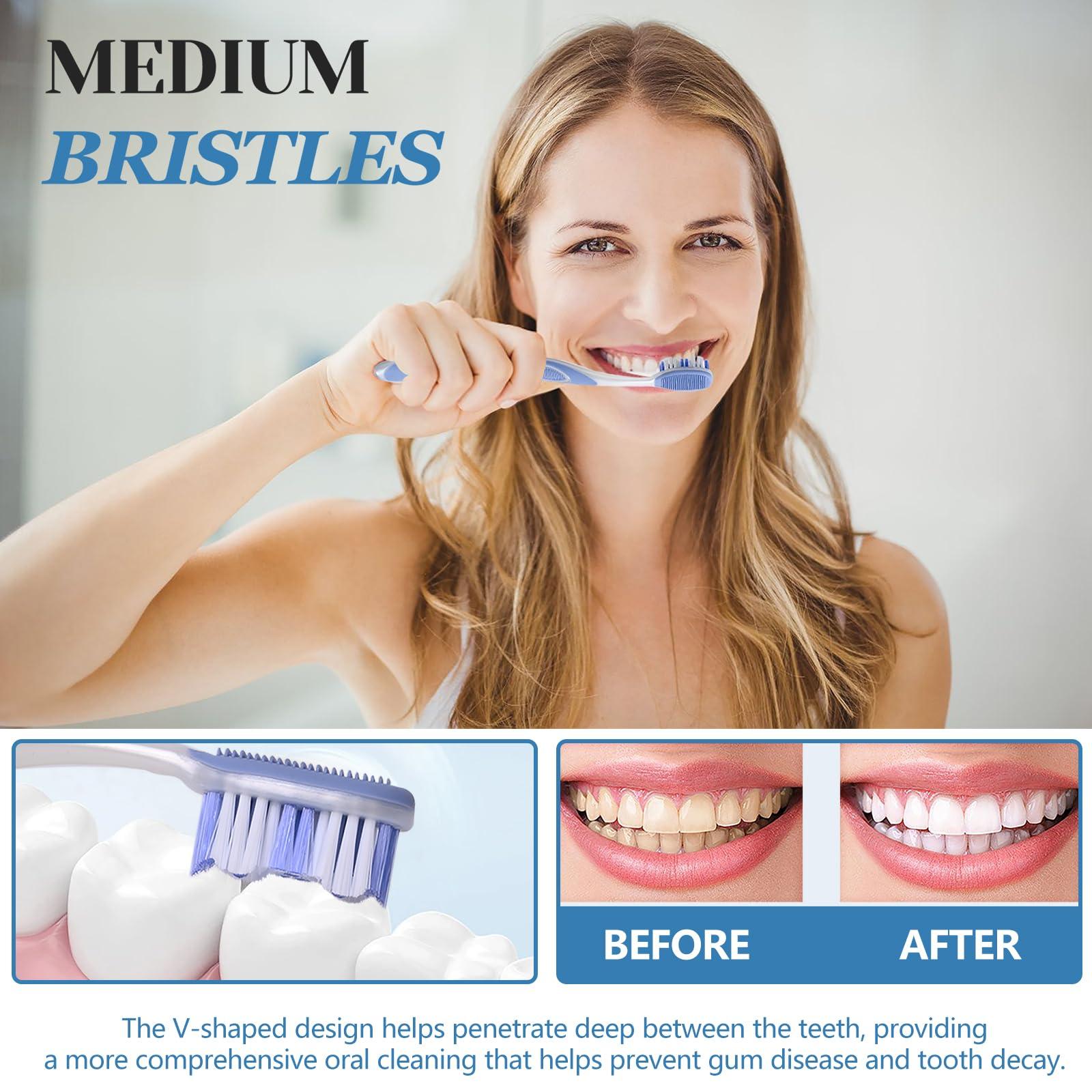 DR.BRIGHT DR.BRIGHT Adults Manual Toothbrush,Tongue Cleanser, Ultra Soft Bristles, Soft Toothbrush for Adults, Non-Slip Brush Handle Toothbrush,Tooth Brush, Assorted Colors, 6 Pack