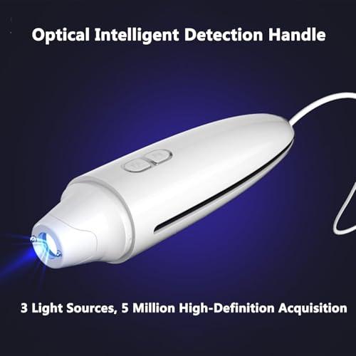 STMKB Skin Diagnosis System, 50X Skin Analyzer Machine with APP Control, 3 Color Light Collection and 7 Item Detection, 3D Skin Presentation, for Home Clinic Beauty Salon