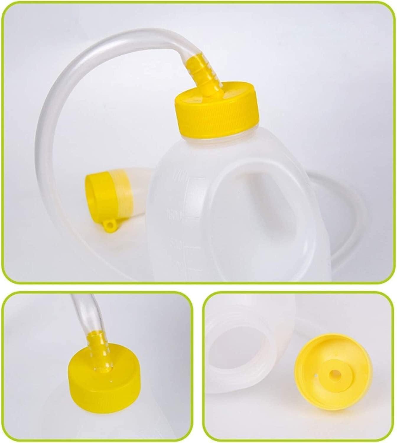 ETomey ETomey Male Urinal, Travel Male Bed Urinal -Yellow-Pee Bottle Night Drainage Container Urine Collector with Tube for Men,1700 ML