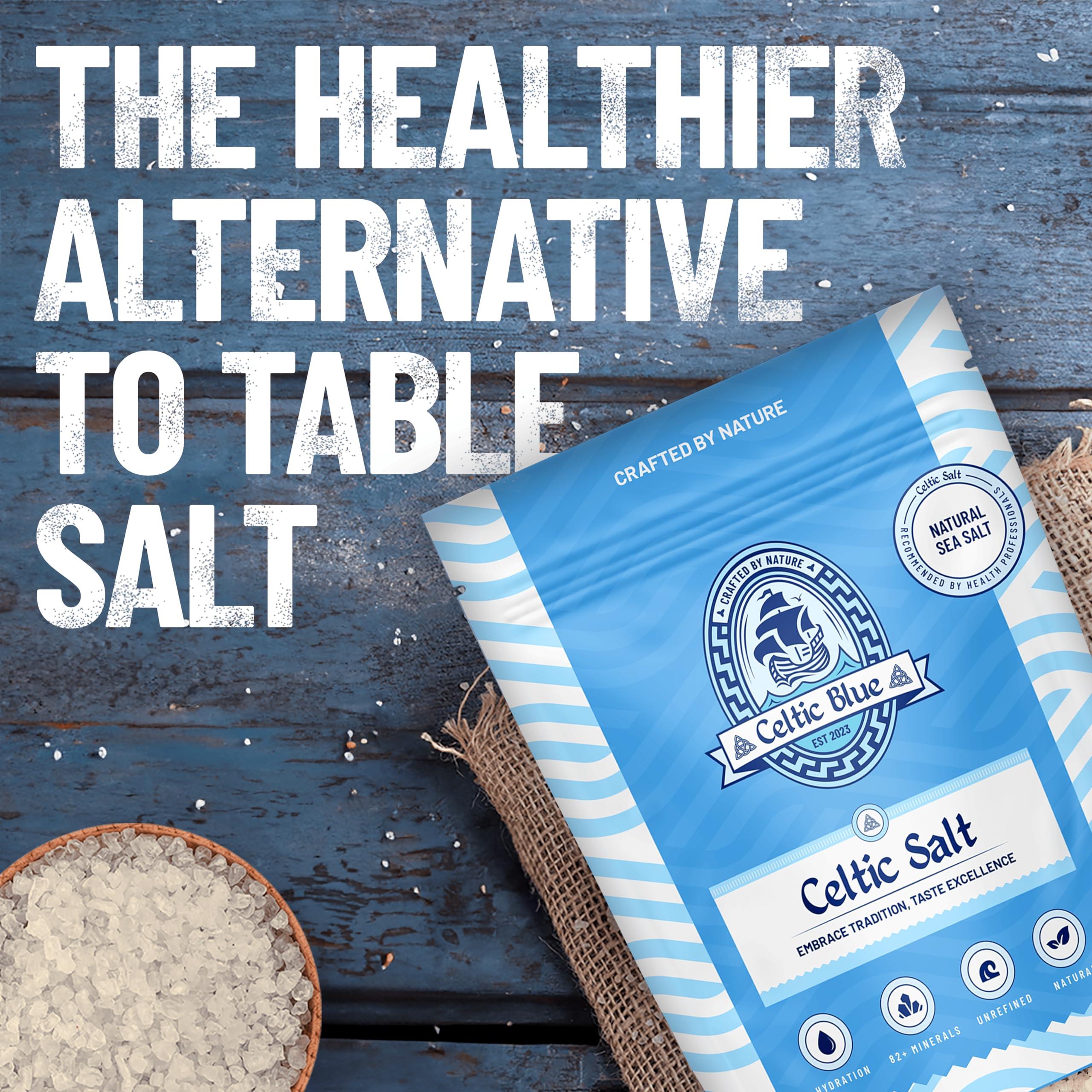 Celtic Blue Celtic Blue Celtic Sea Salt 500g | 100% Unrefined Coarse Celtic Sea Salt | 82+ Essential Minerals & Nutrients | Light Grey Celtic Salt | Traditionally Hand Harvested from Gurande, France
