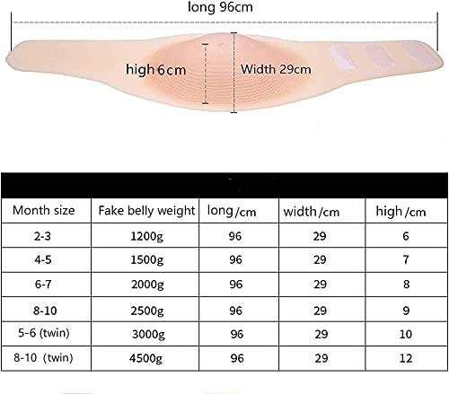 XRSMOU XRSMOU Silicone Fake Pregnant Belly, Soft and Realistic, Fake Belly, Fake Pregnant Woman, Fake Baby Belly,for Actor Performances, Movie Props (3months)