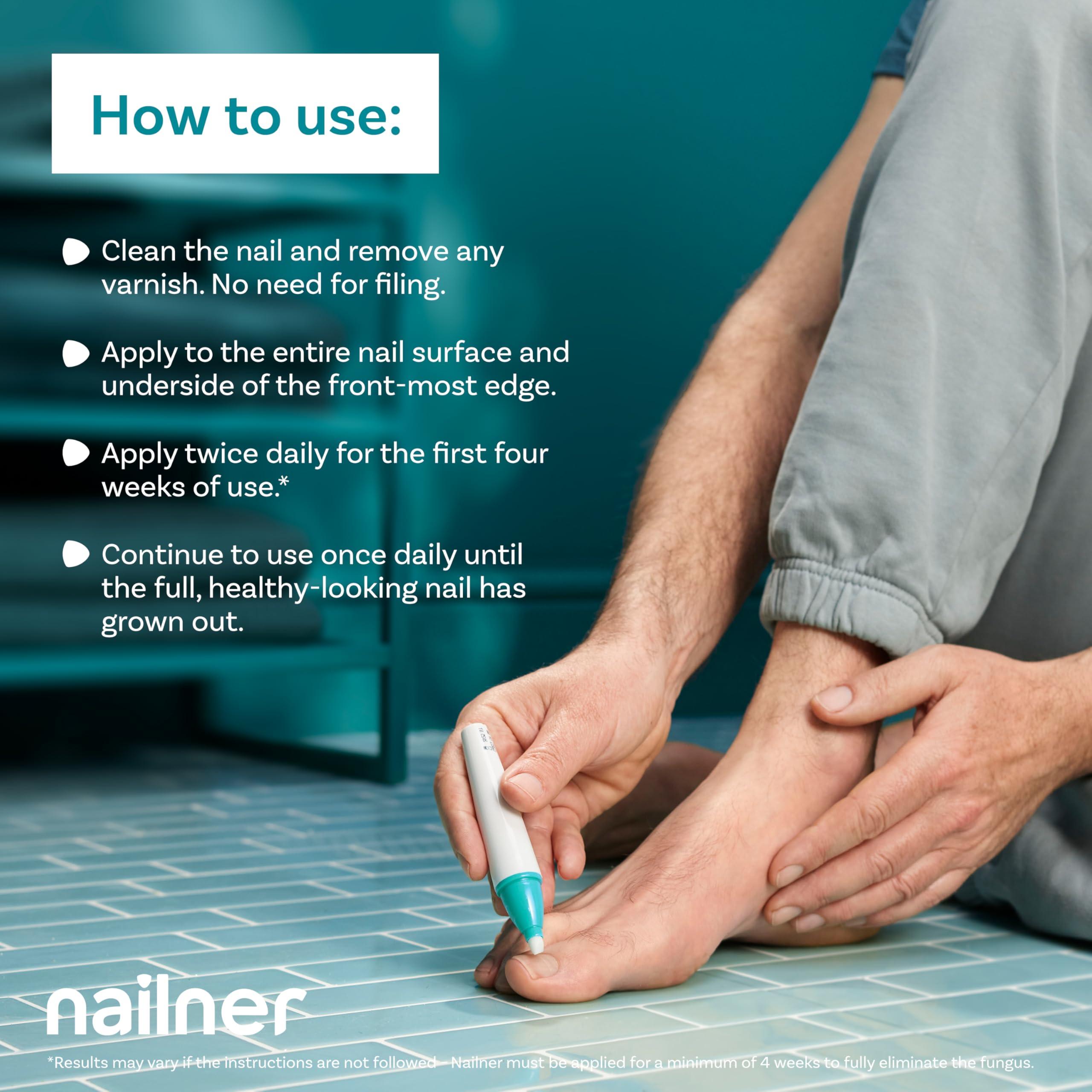 Nailner Nailner Fungal Nail Treatment Pen 4 ml - Extra Strong Anti Fungal Nail Treatment for Toenails - 2 in 1 Treat & Prevent Toe Nail Fungus - Antifungal Nail Infection - Clinically Tested & Fast Results