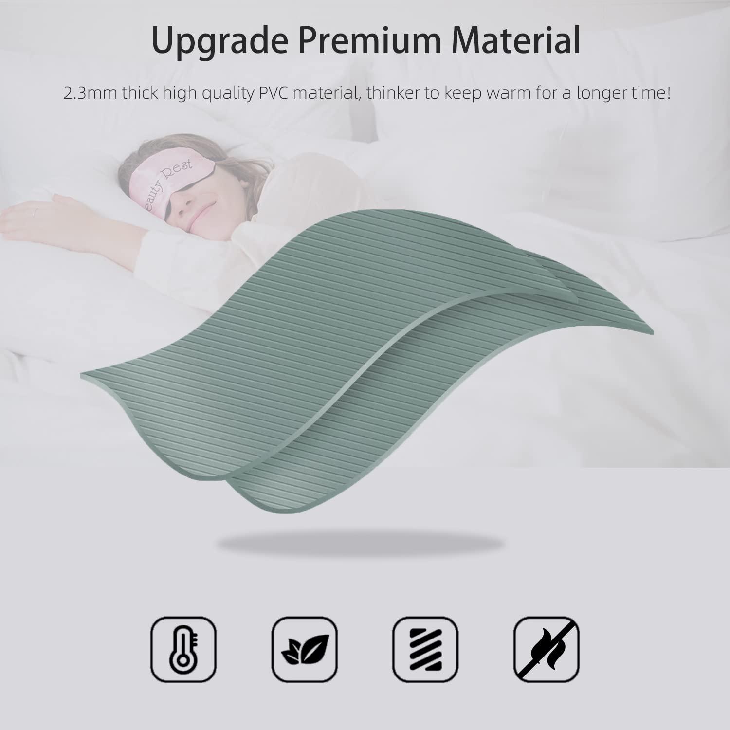 OliviaLiving OliviaLiving Hot Water Bottle with Classic Striped Cover, 2L Hot Water Bag for Menstrual Cramps, Neck and Shoulder Pain Relief, Hot and Cold Therapies, Hand Feet Warmer