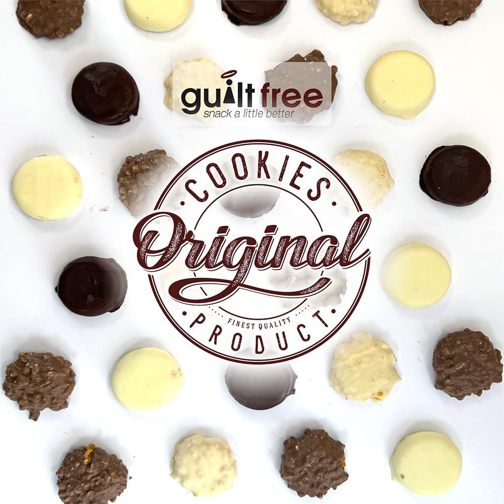 guilt free GuiltFree Sugar Free Cookies 128g No Added Sugar Biscuits Sugar Free Cookie Biscuit Keto for Diabetic Friendly Gift Hamper Basket Box Collection (Cookies & Cream)