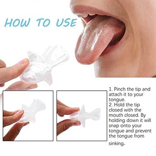 PHCOMRICH PHCOMRICH Anti Snoring Device Silicone Tongue Retaining Stop Snoring Solution Premium Tongue Retainer