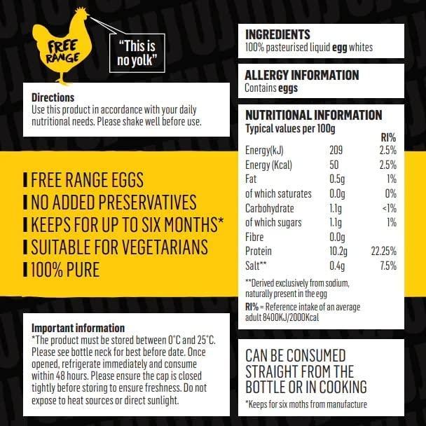 Uncle Jack's Uncle Jack's Free Range Liquid Egg Whites (485ml Pack of 6)