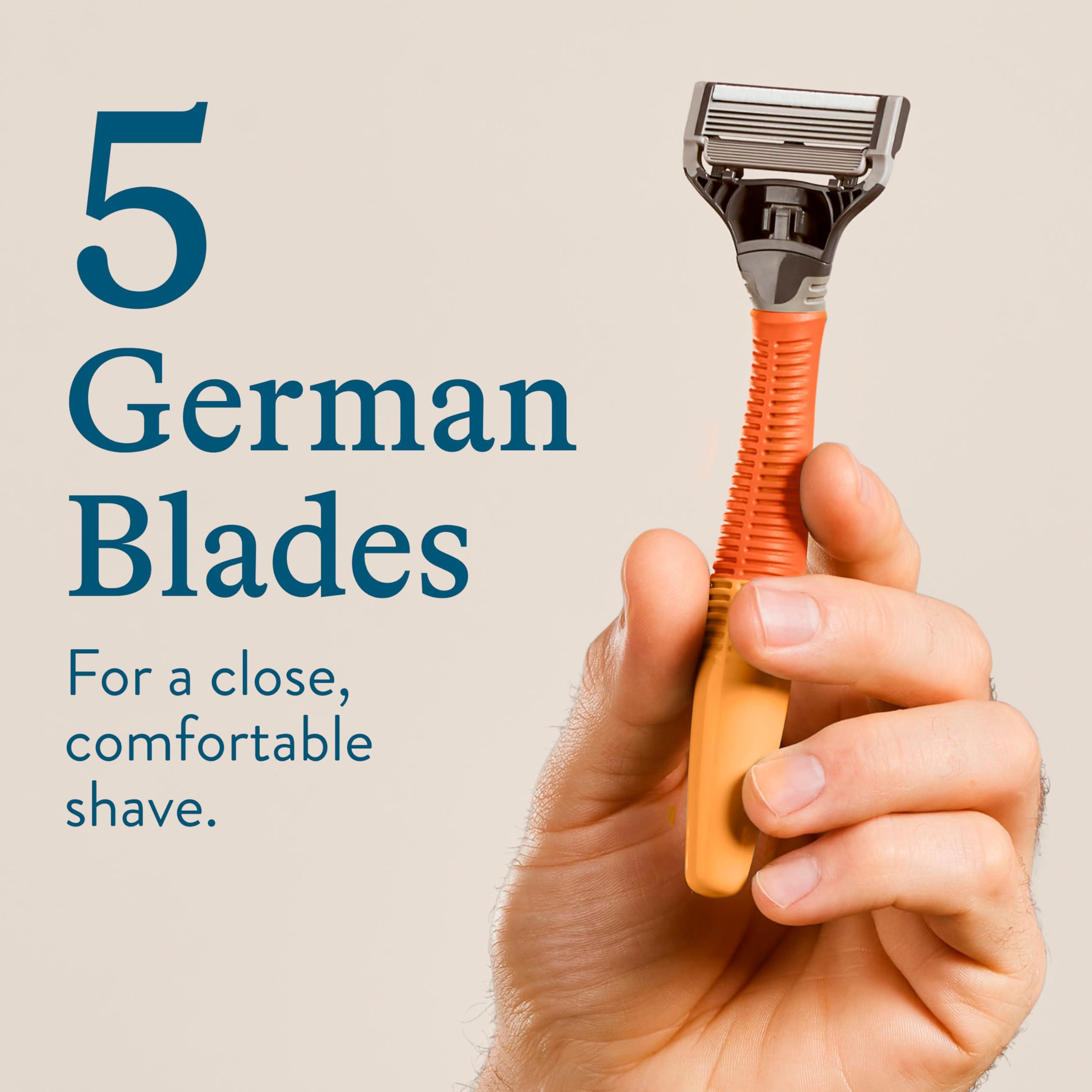 Harry\'s Harry\'s Men\'s Razor Set, Razor + 5 Razor Blades + Shaving Cream, Harry\'s Razor Blade Refills use 5 Blade Design for Smoother Shaving, Travel Size Men\'s Shave Cream Formulated with Aloe