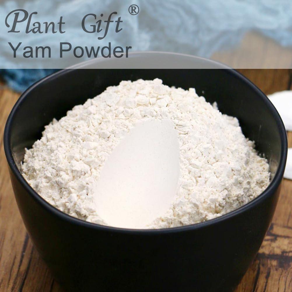 Plant Gift 100% Natural Pure Chinese Yam Powder 100g/3.52oz Shan Yao Powder For Cooking Baking Recipes & Drinks,| Free from Preservatives, No Added Sugar