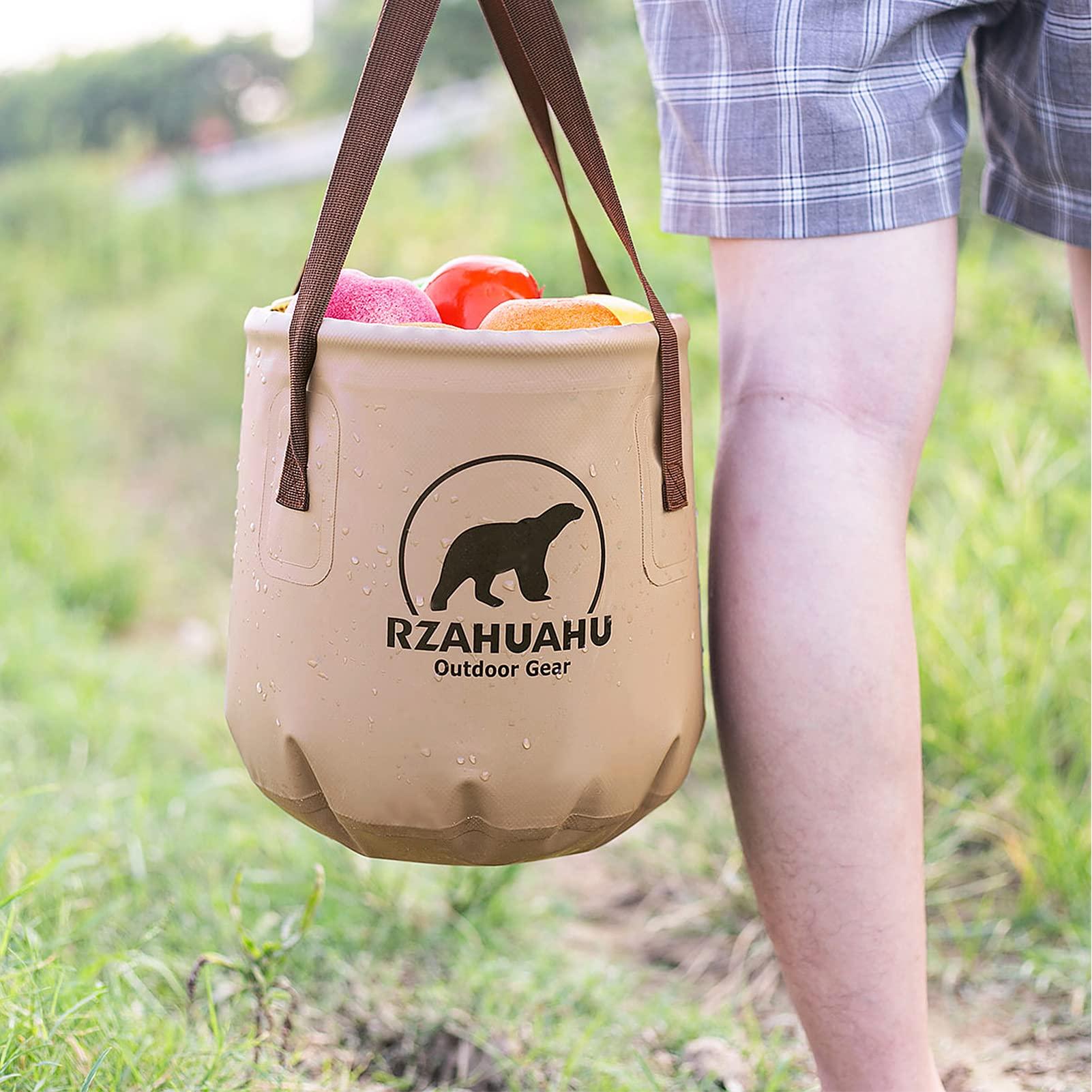 HUIOP HUIOP collapsible bucket, 18L/25L Collapsible Bucket Outdoor Folding PVC Water Bucket Basin Water Container for Camping Hiking Fishing Gardening Car Washing,folding water bucket