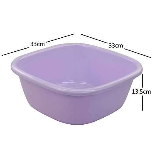 Dynko Dynko Colored Washing Up Bowl, Plastic Square Washing Up Bowls, Set of 4