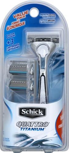 SCHICK Schick Quattro Titanium Razor for Men Value Pack by Schick