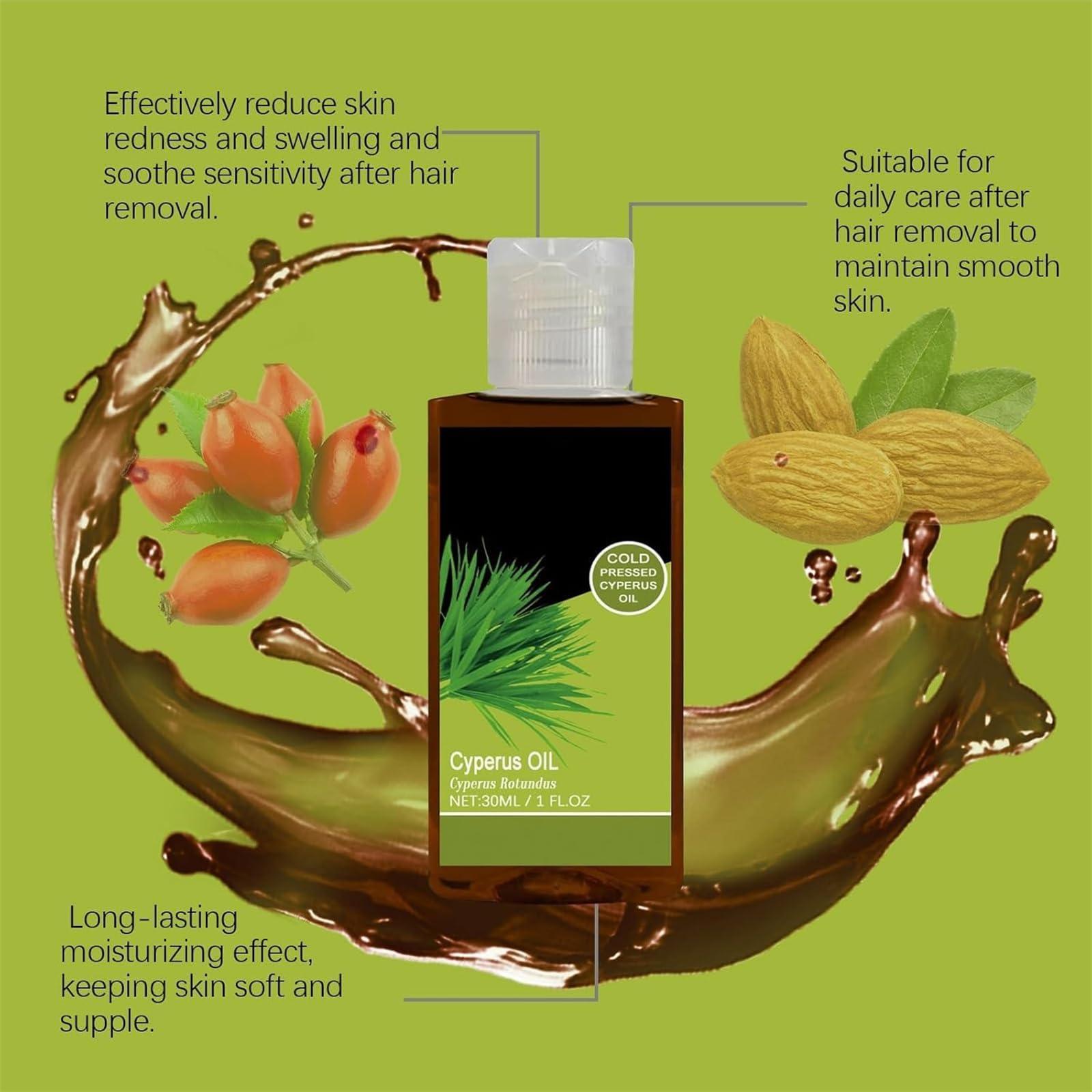 Yanobia New Cyperus Rotundus Oil for Hair Removal, Cyprus Rotundus Oil, Organic Cyperus Essential Oil for Reducing Body Hair Growth, 30 ML/1 FL.OZ (1)