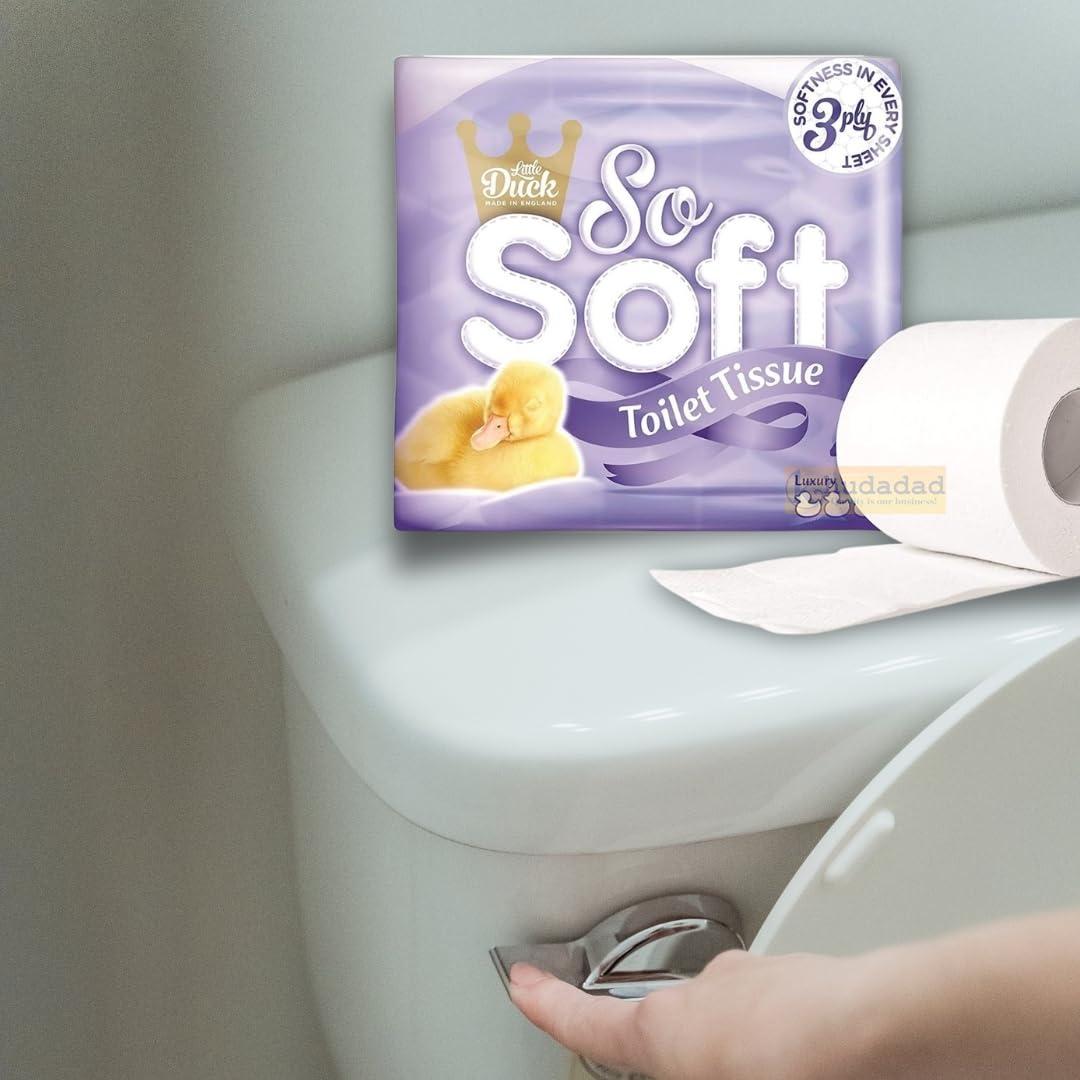 Khudadad Little Duck So Soft 3Ply Toilet Tissues Rolls (Soft White Tissue) Soft On Your Skin (36 Rolls)