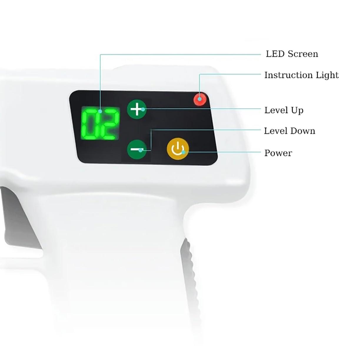 hKjPlvf Chiropractic Adjusting Tool, Chiropractic Activator Spinal Correction Massager, Electric Correction Massage Guns Activator Cervical Massager, LED Display, 4 Massage Strength (100-400N)