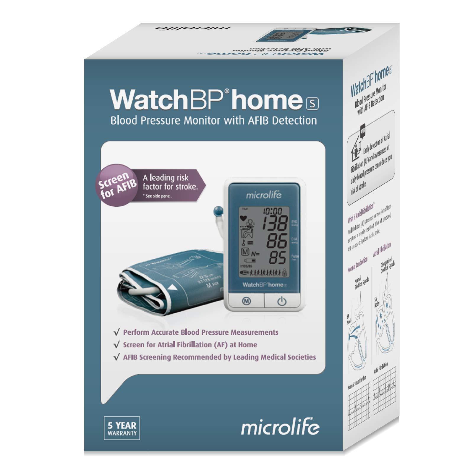 Microlife Microlife HOME-S WatchBP Blood Pressure Monitor with AFIB Technology, 154mm x 94mm x 40mm