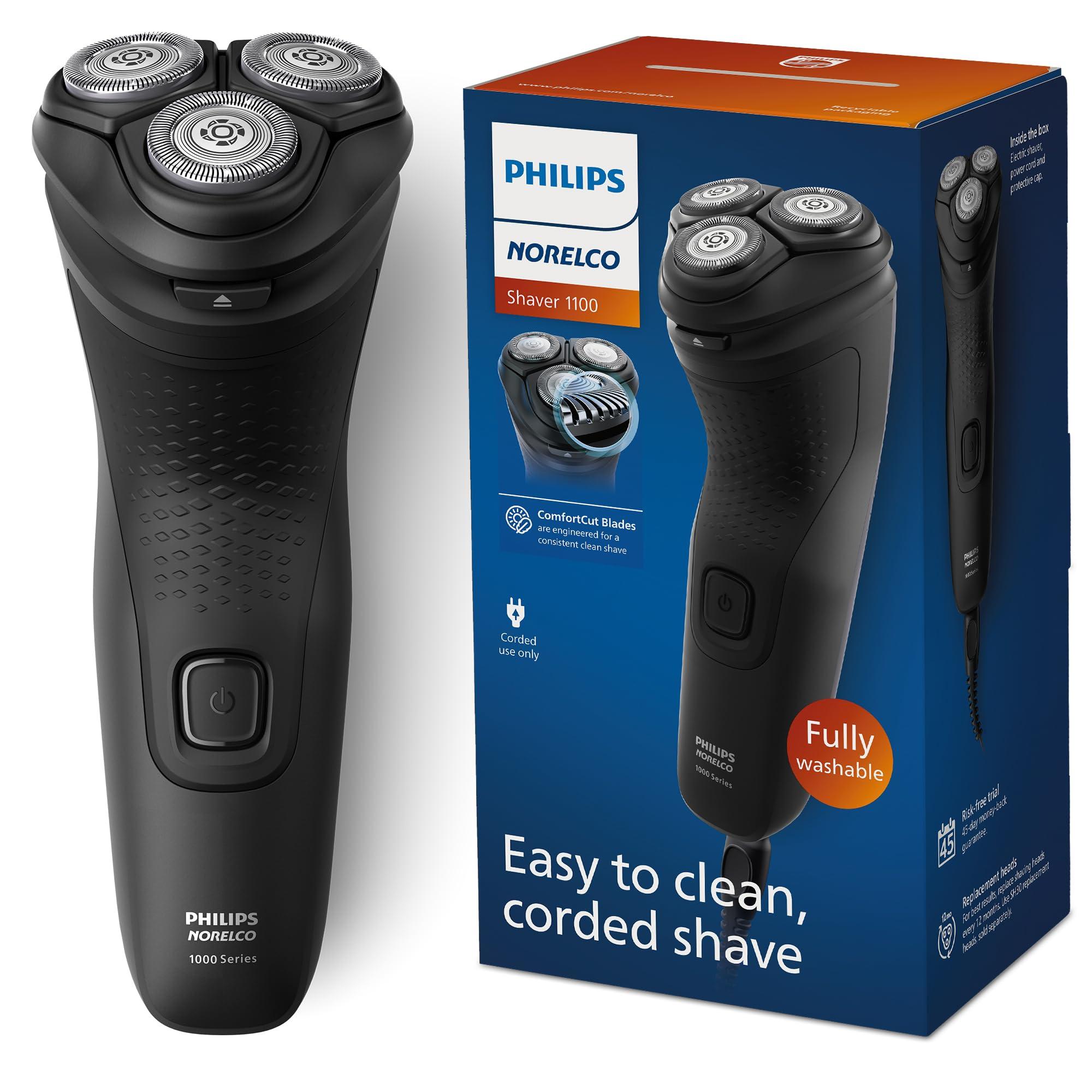 Philips Norelco Philips Norelco Shaver 1100, with Comfort Cut Blades & 4D Flex Heads (Corded Use Only), S1016/90