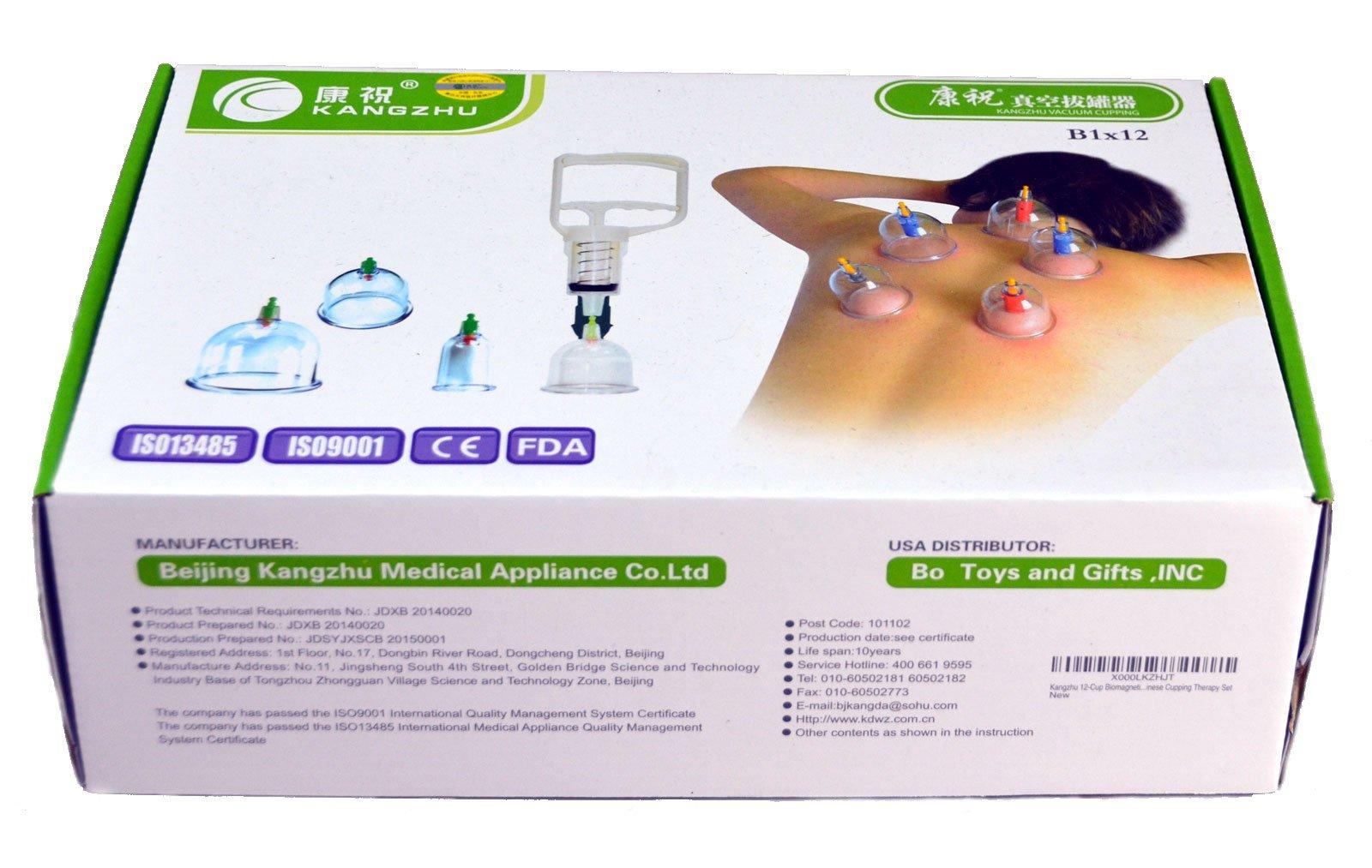 Kangzhu Kangzhu 12-Cup Biomagnetic Chinese Cupping Therapy Set