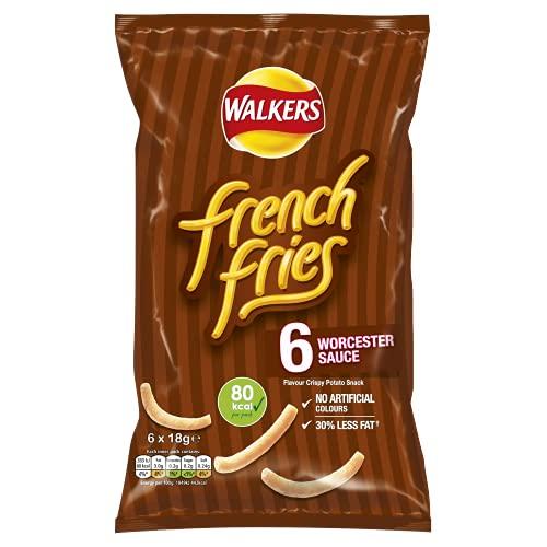 Walkers Walkers French Fries Worcester Sauce Multipack Snacks (Pack of 4)