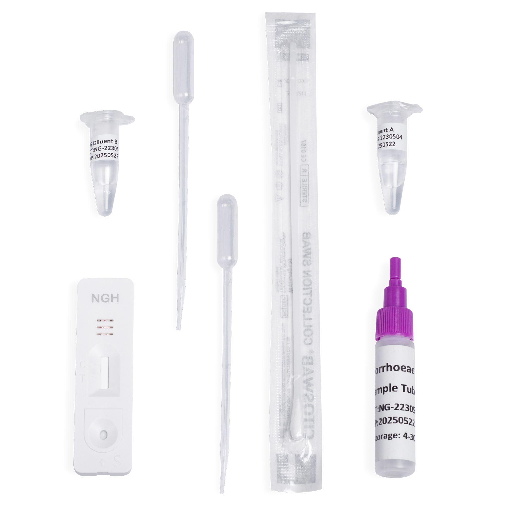 Clark Pharma Gonorrhoea Test Kit | Tests Male (Urethral Swab) or Female (Cervical Swab) for Gonorrhoea Bacteria | Rapid STD STI Test (Gonorrhoea Only)