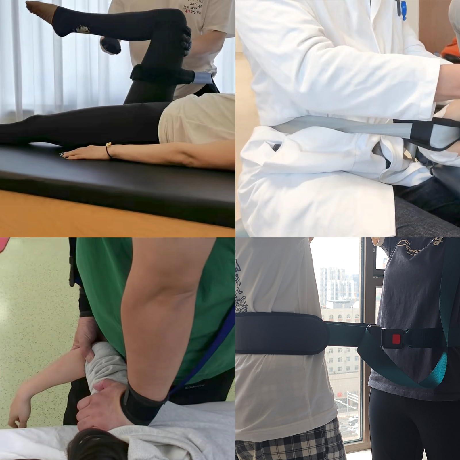 VEXIGO VEXIGO Extremity Mobilization Belt, Strap, Band Intended for Physical Therapy, Rehab, Stretching, Manual Traction, And Mobility with Pad Black, 3m(B)