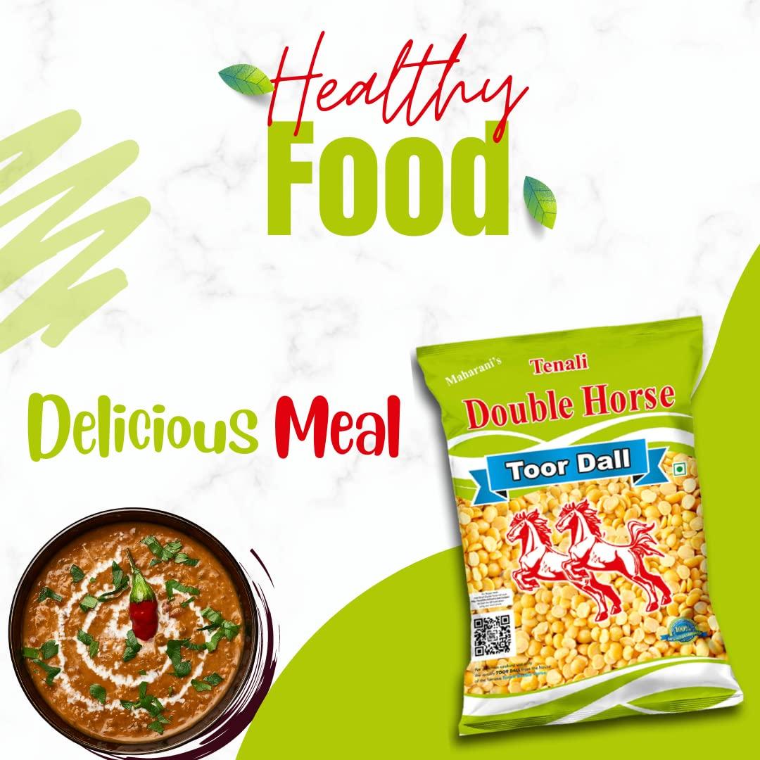 Tenali Double Horse Tenali Double Horse Combo of Urad Gota 2kg and Toor Dall 1kg (Split)