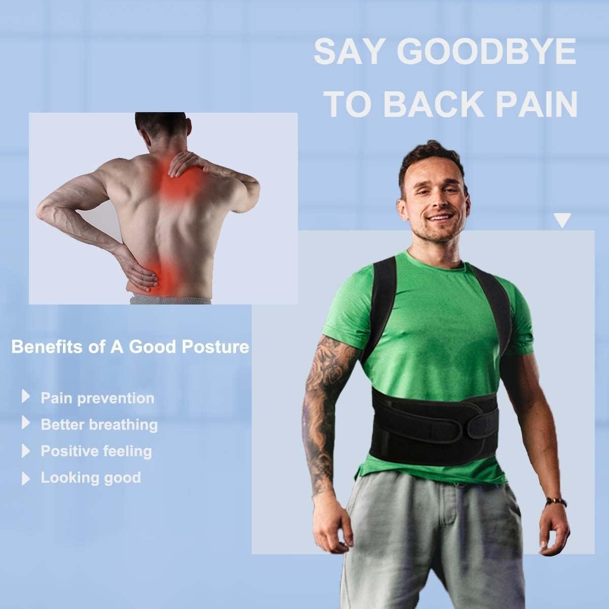Generic Adjustable Scoliosis Posture Corrector Breathable Full Back Support Brace Women Men Back Straightener For Hunchback Correction, Lumbar Support Shoulder Neck Posture Support(XXL)