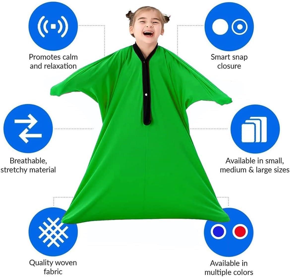 BANTASE Sensory Body Sock for Autism/ADHD Sensory Needs, Body Sock Full-Body Wrap to Relieve Stress, Self-Calming, Relaxing 3-18 Years Old(Rosa,L)