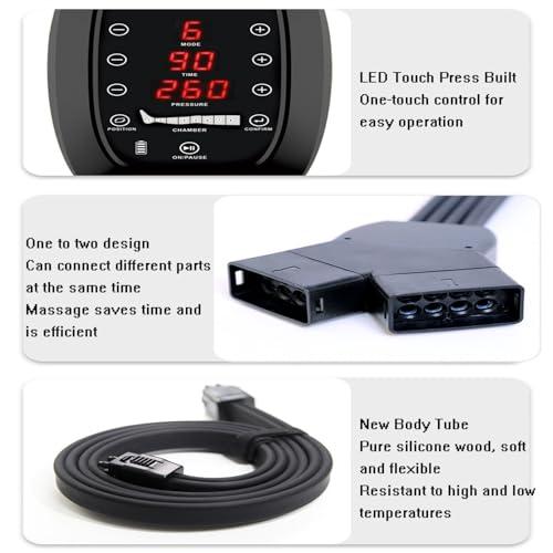 Dremdo Dremdo Electric Leg Air Compression Massager,Foot Massage Machine Portable, 6 Modeslymphatic Massage Machines with 8 Air Cushions,Black