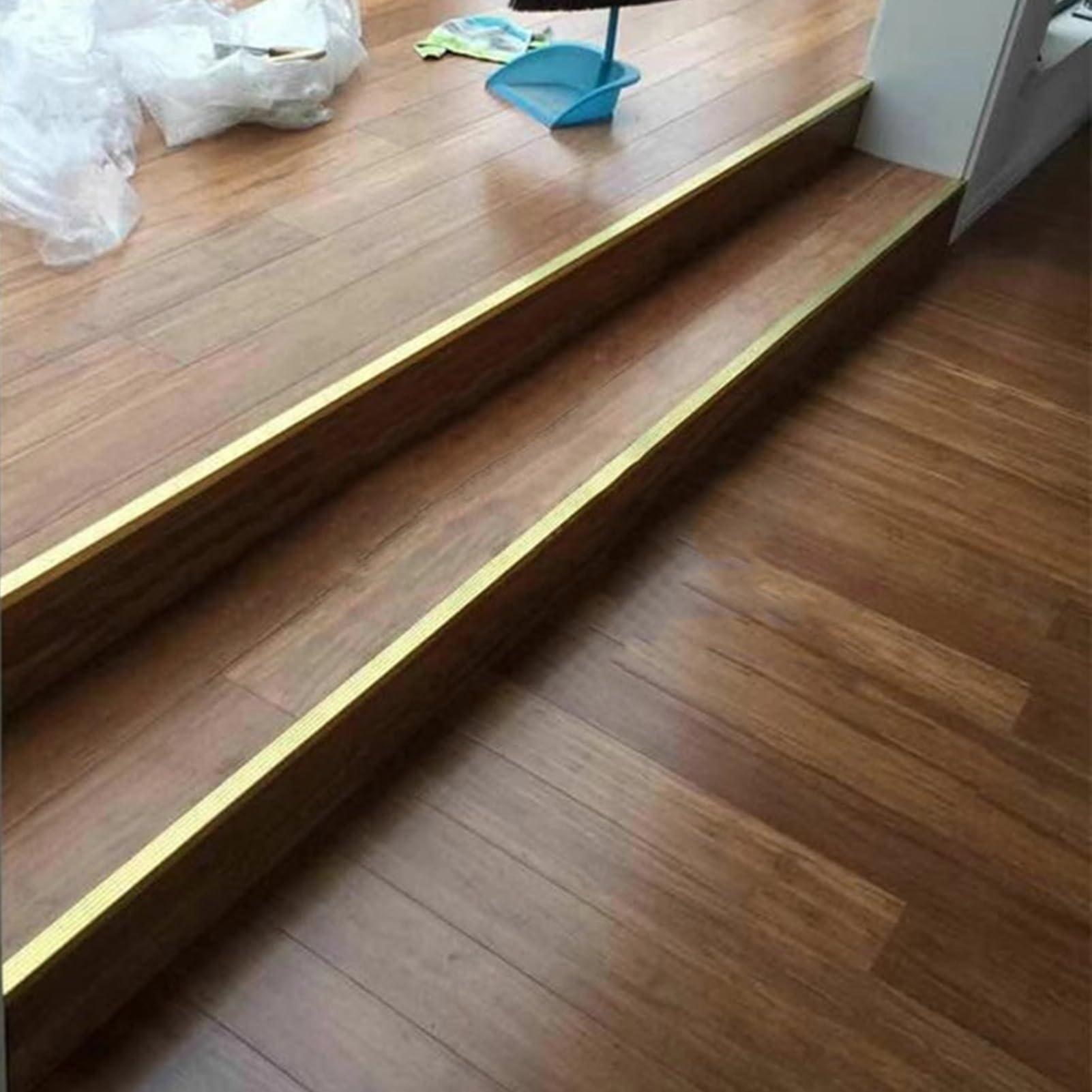 CMYUN CMYUN Threshold Strip Anti-slip Stairs Nosing Strips Brass, 3/4/5 Cm Extra-wide Stair Edging Treads, Step Edge Trim Protector Decor Guards for Marble Tile Hardwood Floors(30x20mm(1.2x0.8 in))