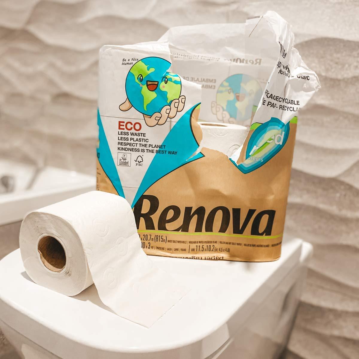 Renova Renova Toilet Paper 100% Recycled & Paper Pack 9 Units 921 g