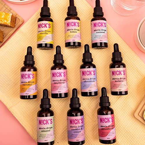 NICK'S Join our Fight on Sugar Nicks Caramel Stevia Drops (50ml) Sugar Free Zero Calorie Liquid Flavoured Keto Sweetener Gluten Free Low Carb Sugar Substitute Alternative