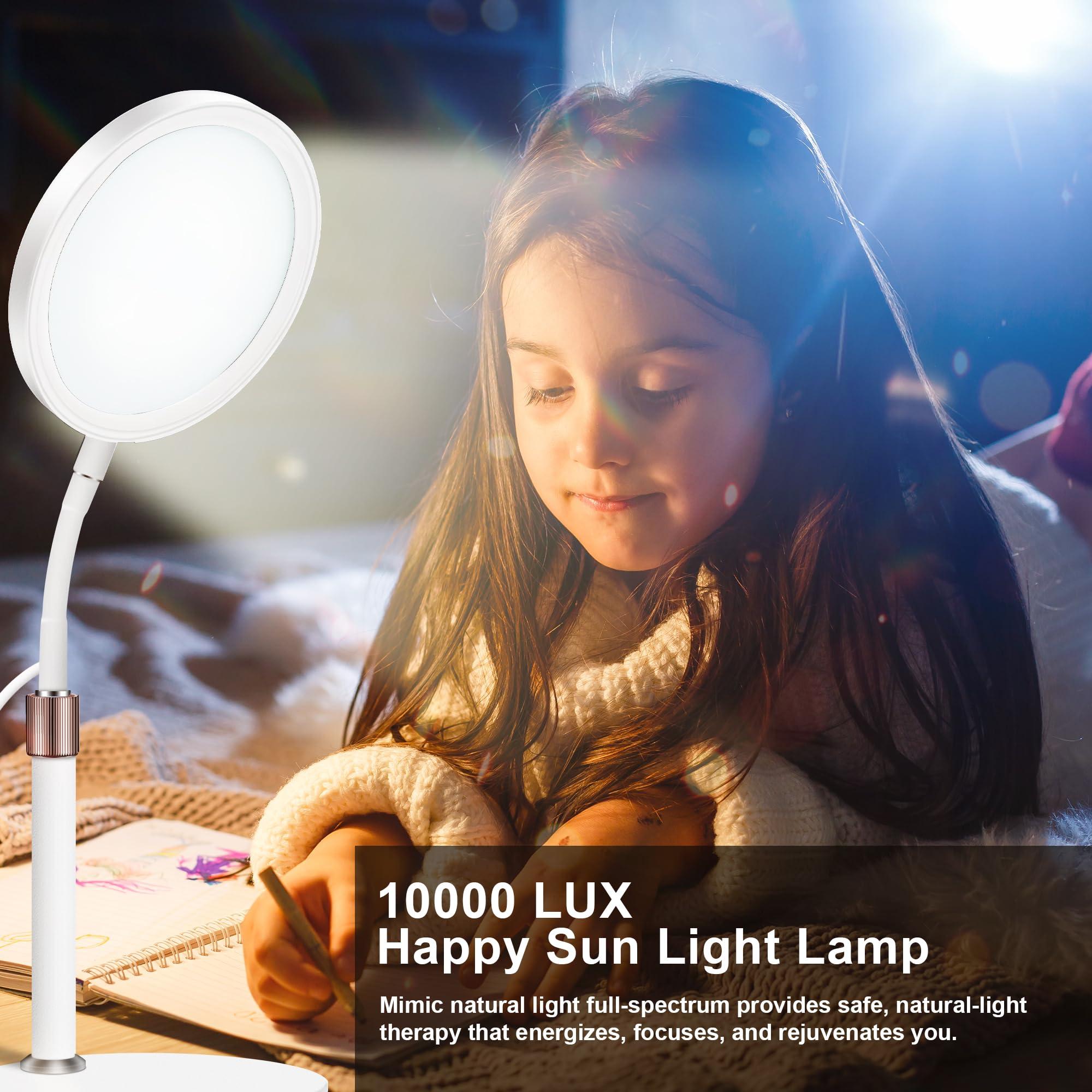 Relhafethy Relhafethy SAD Lamp, UV-Free 10,000 Lux Sad Light Therapy Lamp, 3 Colour Temperature & 9 Brightness & 3 Timer, Daylight Lamp for Home/Office Use