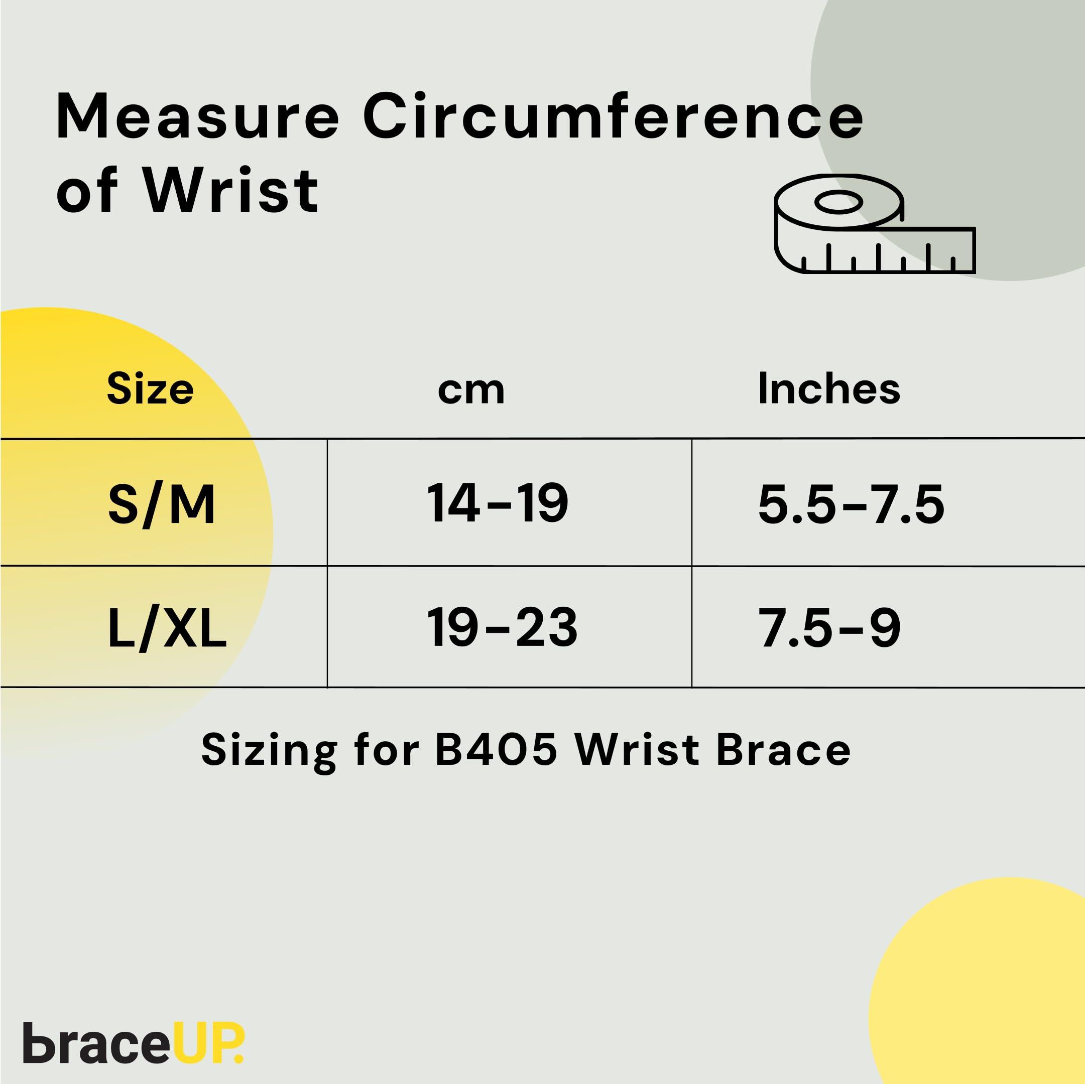 BraceUP BraceUP Wrist Support Brace with Metal Hand Splint for Carpal Tunnel Wrist Support, Left or Right Hand Support and Tendonitis Arthritis Pain Relief - for Men and Women (S/M, Left Hand)