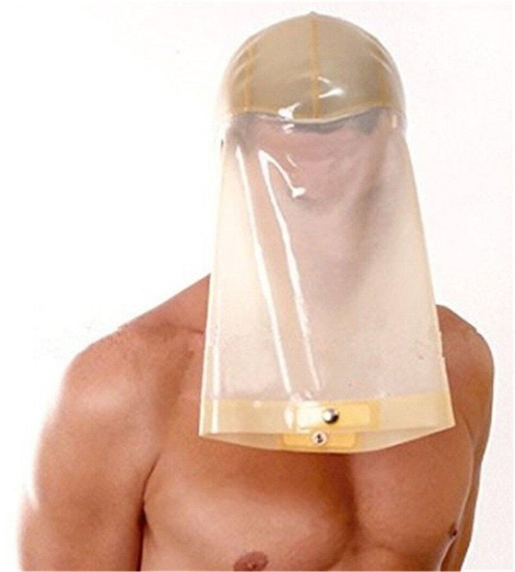OnundOn OnundOn Latex Mask with Foot Set Zip Hood Rubber Mask Blindfold